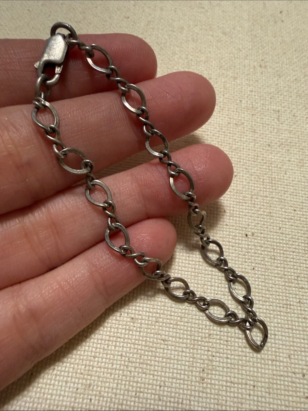 Sterling Silver 925 Link Chain Bracelet 6.75’ in
